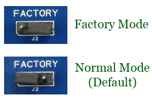 Factory mode jumper